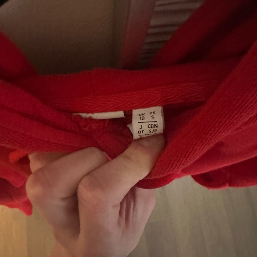 Adidas Originals Women's Red Cropped Hoodie - Picture 3 of 3